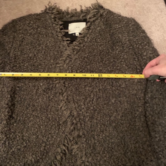 IRO Brown Boucle drape front jacket. - Picture 6 of 8